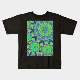 Greener shamanic psychedelic kaleidoscope Kids T-Shirt